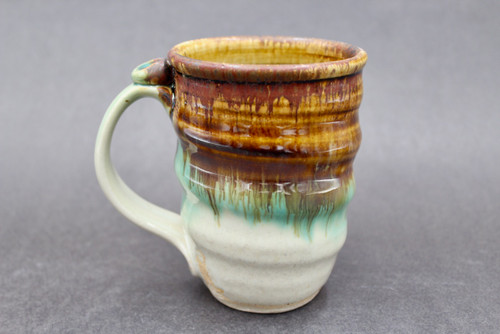 Spiral Nuka Iron Mug w/Copper Green Accents, roughly 15-16oz. size(SK0590)