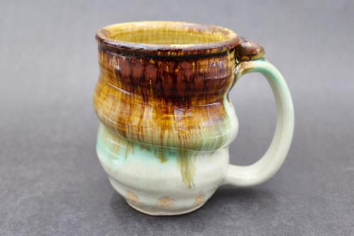 Spiral Nuka Iron Mug w/Copper Green Accents, roughly 15-16oz. size(SK0591)