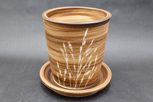 Larger Collaborative Planter w/Tray, Roughly 7.5" tall and 7" wide Tray (SK0627)