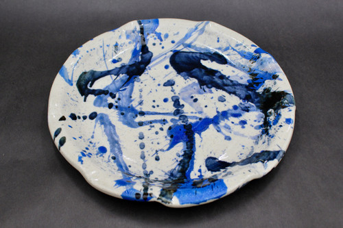 Dinner Plate, Splashy Experimental Style, roughly 8" wide (SK0645)