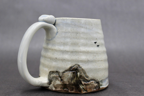Heavy Mountain Mug, Water and Subtle Bird Design, roughly 15-16 oz. size (SK0686)