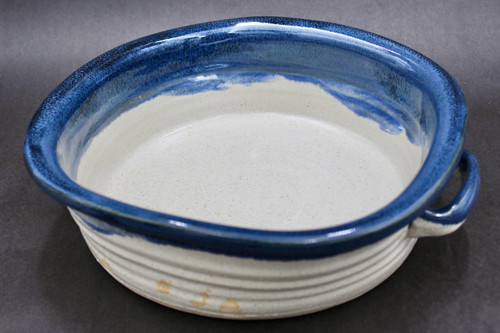 Large Square Baker, Nuka Cobalt, Roughly 3.5" Tall by 9.75" Wide on the Interior Dimensions, and 12.5" Exterior Width, Including the 2 Handles (SK0701)
