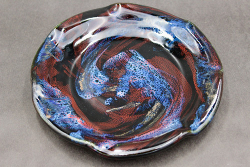 Cosmic Spiral Plate, Medium Salad Plate Size, roughly 8" wide (SK0710)