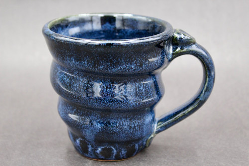 Dark Nuka Cobalt, Short, Spiral Mug, roughly 13-14oz size, (SK0741)