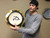 Cosmic Wall Platter SK2286, Porcelain and Cobalt, Iron, 24 Karat gold and wood ashes, roughly 15" diameter by 3" thick, approx 10 pounds.