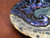 Cosmic Wall Platter (SK4846), Porcelain and Cobalt, Iron, 24 Karat gold and wood ashes, roughly 15" diameter by 3" thick, approx 10 pounds.