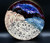 Cosmic Wall Platter (SK5083), Porcelain and Cobalt, Iron, 24 Karat gold and wood ashes, roughly 17" diameter by 3" thick, approx 10 pounds.