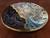 Cosmic Wall Platter (SK6099), Porcelain and Cobalt, Iron, 24 Karat gold and wood ashes, roughly 16.5" diameter by 3.5" thick, approx 10 pounds.