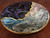 Cosmic Wall Platter (SK6099), Porcelain and Cobalt, Iron, 24 Karat gold and wood ashes, roughly 16.5" diameter by 3.5" thick, approx 10 pounds.