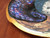 Cosmic Wall Platter (SK6100), Porcelain and Cobalt, Iron, 24 Karat gold and wood ashes, roughly 17" diameter by 3" thick, approx 10 pounds.