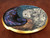Cosmic Wall Platter (SK6100), Porcelain and Cobalt, Iron, 24 Karat gold and wood ashes, roughly 17" diameter by 3" thick, approx 10 pounds.