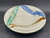 Wall Platter w/24 karat gold and 99.99% silver crack repair, White Stoneware, Roughly 15.5" wide by 3.25" deep (SK7376)