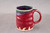 Smaller Ruby Red Mug with Copper Rim, roughly 10-12oz. size (SK8297)
