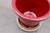 Ruby Red Planter w/Tray, Roughly 7" wide by 6" tall (SK8507)