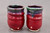 Pair of small Ruby Red Cups with copper rim, roughly 4-6oz. each (SK8515)