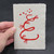 "Christmas Pleiades" Holiday Card, handmade paper & lino carving by Sienna