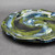 Dinner Plate, Neon Cosmic Spiral, 10.5" diameter, SK000282