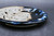 Moon Salad Plate, Glossy Black w/Nuka Blue, roughly 8.25" Diameter, 100% Food-Safe (SK000490)