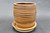 Carved Flowers on Brushed Planter w/Tray, Roughly 6" wide by 6" tall (SK0544)