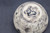 Lunar/Asteroid scoop bowl, Ruby Red Interior, roughly 10 ounces (SK00568)