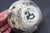 Lunar/Asteroid scoop bowl, Black and Blue Interior, roughly 10 ounces (SK00570)