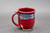 Ruby Red Mug with Copper, roughly 10-12oz. size (SK0574)
