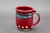 Ruby Red Mug with Copper, roughly 10-12oz. size (SK0575)