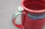 Ruby Red Mug with Copper, roughly 10-12oz. size (SK0575)