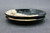 Pair of Moon Salad Plates, Glossy Black, roughly 8.25" Diameter, 100% Food-Safe (SK0587)