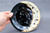 Moon Salad Plate, Glossy Black, roughly 8.25" Diameter, 100% Food-Safe (SK0589)