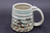 Small Mountain Mug w/Copper Green Accents Inspired by Northern Lights, roughly 11-12 oz. size (SK0612)