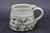 Espresso Mountain Mug w/Copper Green Accents Inspired by Northern Lights, roughly 6-8 oz. size (SK0613)