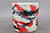 Kitchen Tool Canister, Splashy Red, Roughly 5" wide x 5" tall (SK0648)