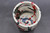 Kitchen Tool Canister, Splashy Red, Roughly 5" wide x 5" tall (SK0648)