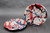 Pair of Salad Plate, Splashy Experimental Style, roughly 8" wide (SK0660)