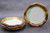 Set of 4 Salad Plate, Nuka Iron w/Copper Green, roughly 8" wide (SK0666)