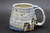 Mountain Mug, Water and Subtle Bird Design, roughly 14-15 oz. size (SK0687)