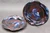 Pair of Stackable Salad Plates, Cosmic Spiral Glaze, 8" diameter, (SK0711)