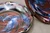 Pair of Stackable Salad Plates, Cosmic Spiral Glaze, 8" diameter, (SK0711)