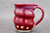 Spiral Ruby Red Mug w/Nuka Overlap, roughly 14-15oz. size (SK0734)