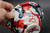 Splashy Red Bowl, roughly 16oz size, (SK0794)
