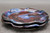 Pair of Stackable Salad Plates, Cosmic Spiral Glaze, 8" diameter, (SK0798)