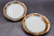 Pair of Nesting Salad Plates, Nuka Iron with Copper Style, roughly 8" wide each (SK0807)