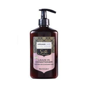 Soin Sans Rinçage Protéine de Soie Cheveux Secs Arganicare 400ml