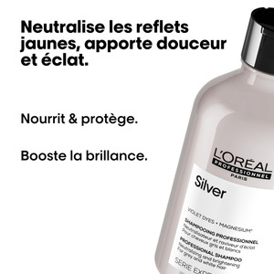 Silver Shampoing Déjaunisseur Pour Cheveux Gris L'Oréal 300ml - hairStore.fr