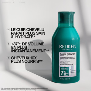 Redken Acidic Grow Full System Après-shampoing densité cheveux fins 3 min 1000ml - hairStore.fr