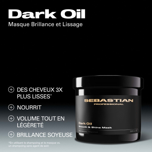 Masque Léger Dark Oil Sebastian 500ml - hairStore.fr