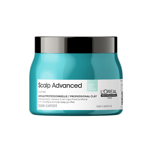 Argile  2-en-1 Purifiante Anti Gras Scalp Advanced L'Oréal 500ml - hairStore.fr