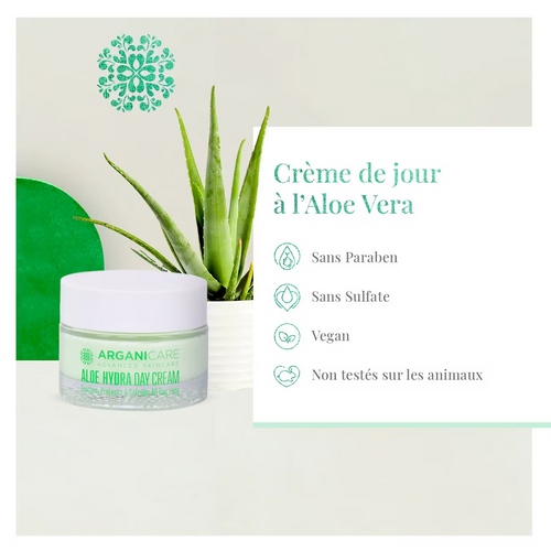 Crème De Jour Adoucissante à L'Aloe Vera Arganicare 50ml