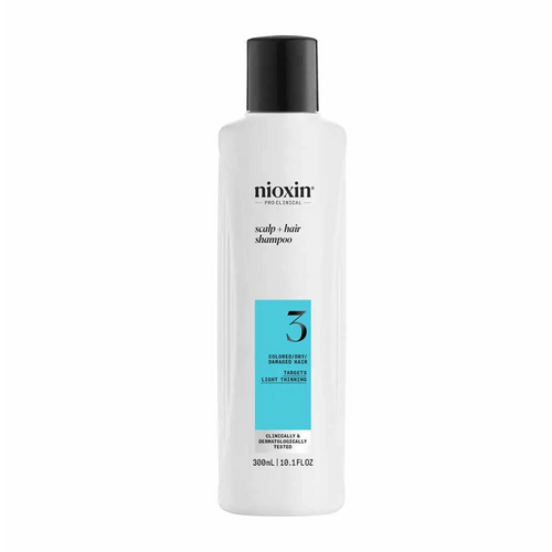 Shampooing System 3 - colorés/Secs/abimés/ chute modérée  - Nioxin 300ml